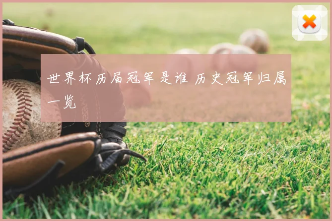 世界杯历届冠军是谁 历史冠军归属一览